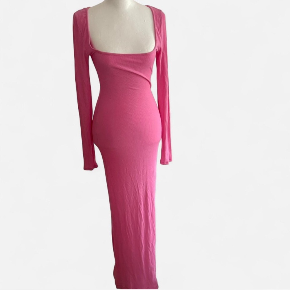 Skims soft lounge long sleeve slip dress